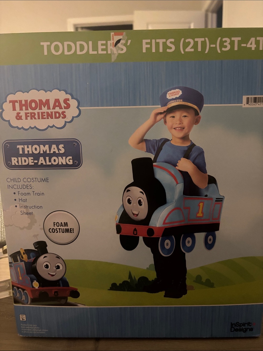 Thomas & Friends Blue and Red Train Toddler Costume with Conductor Hat